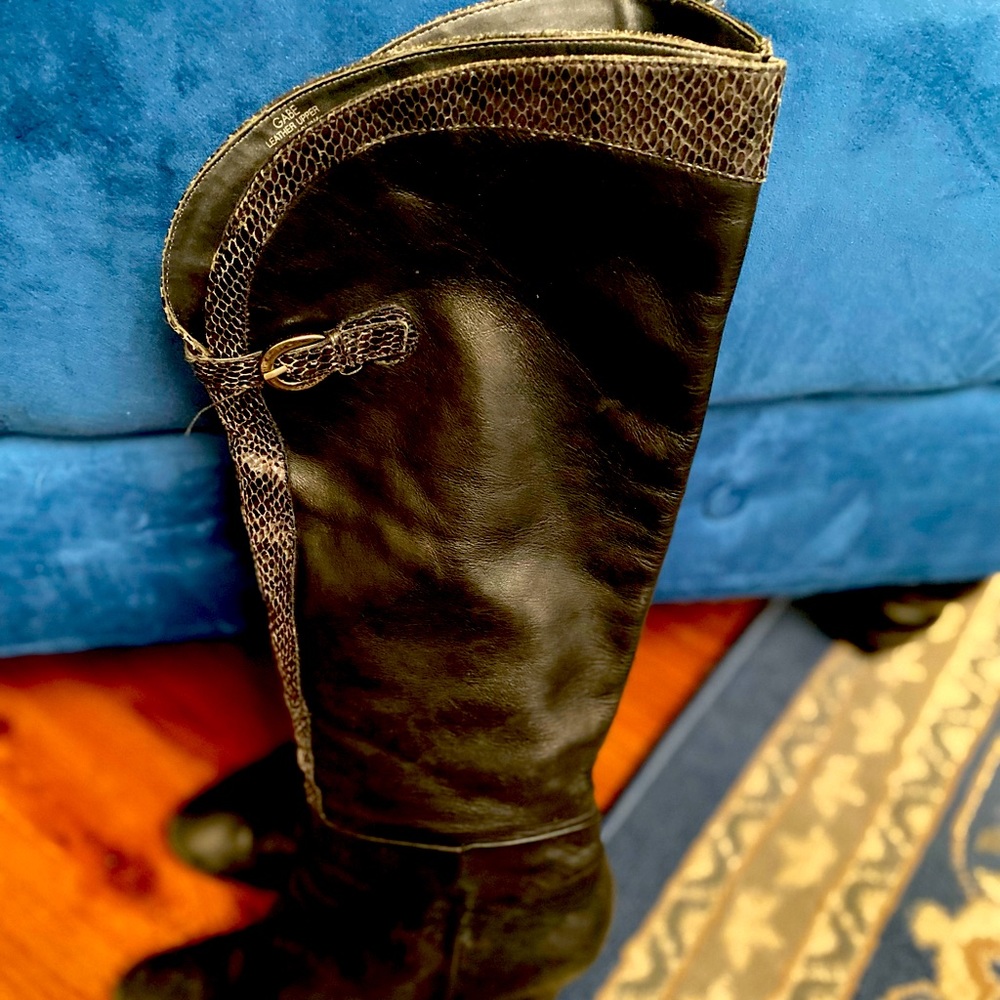 Tahari Black Leather Boots